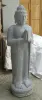 Product image 3 of the product “Standing Buddha with floral carving, Greeting position. 40 x 28 x 122m. Natural stone (river stone), stonemasonry ”